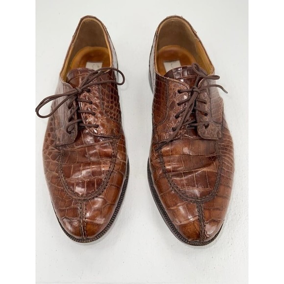 GENTLY USED .. Mezlan Alligator, Brown, Shoes Size: 9.5 - Picture 10 of 13